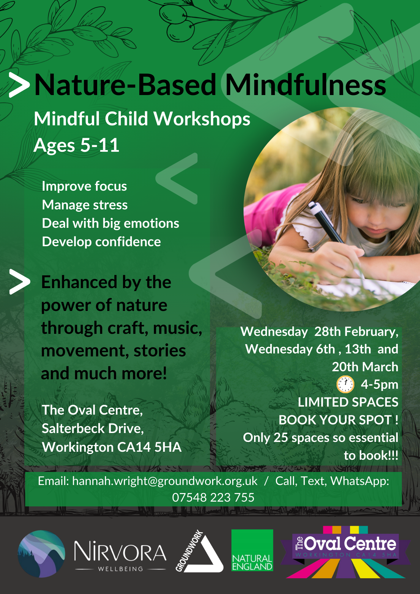 HANNAH WRIGHT nature based mindfulness child workshops the oval centre 1 1