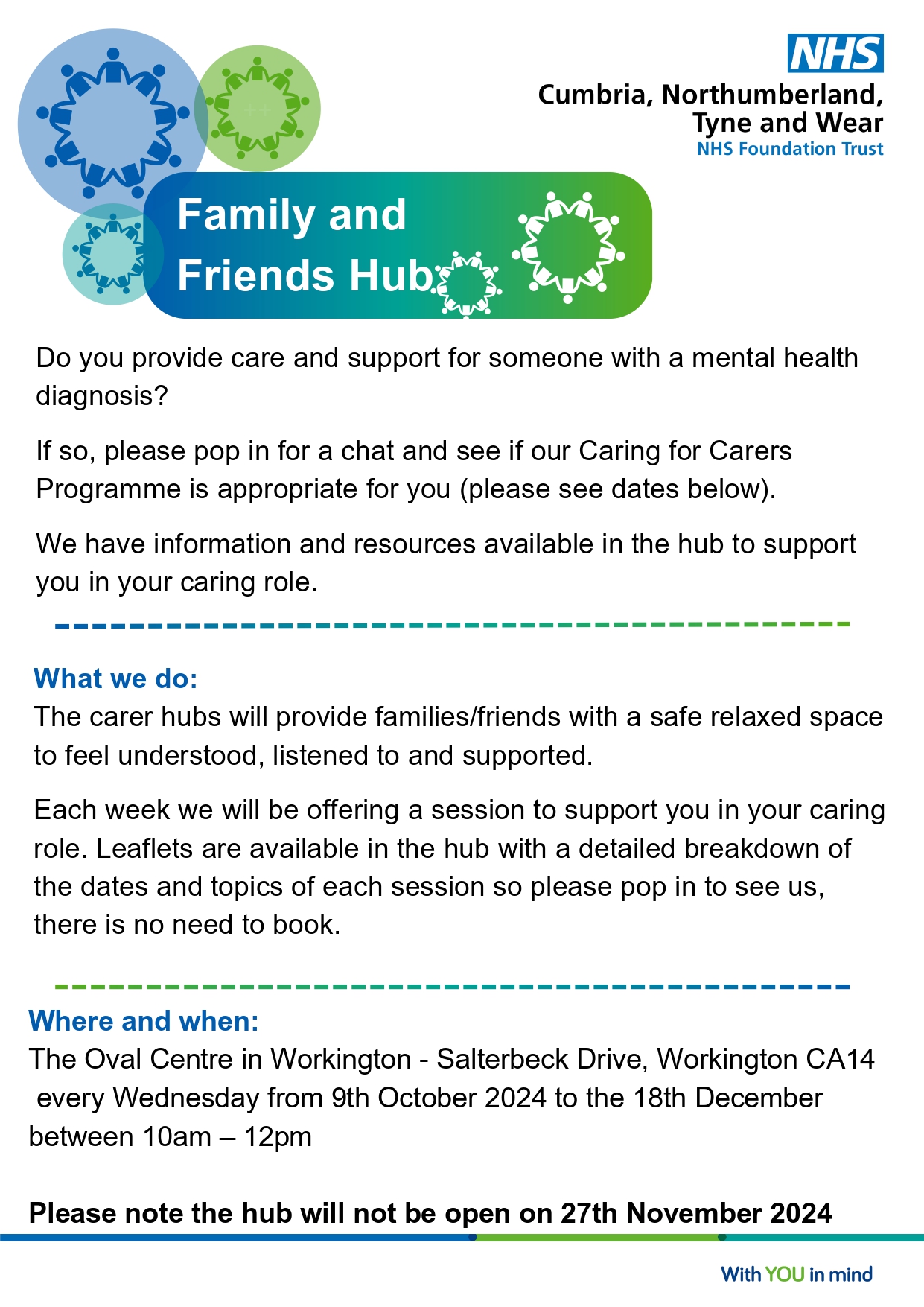 CNTW Carer Hub Poster West page 0001